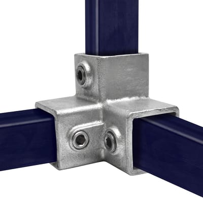 Drieweg Kniestuk - Hoekverbinding Klem - Constructies Bouwen - TÜV Rheinland Goedgekeurd - 40x40 mm - Verzinkt