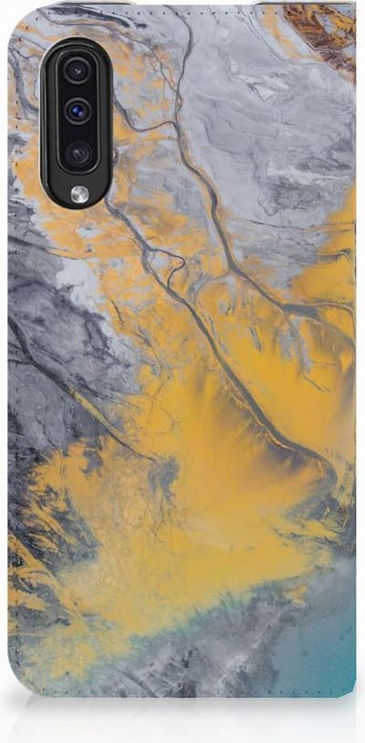 Samsung Galaxy A50 Standcase Marble Blue Gold