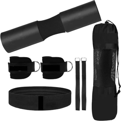 Squat Pad Set - Barbell Kussen - Gewichtstraining Thuistraining - Anti-Slip Ontwerp - 49 x 16 cm - Zwart