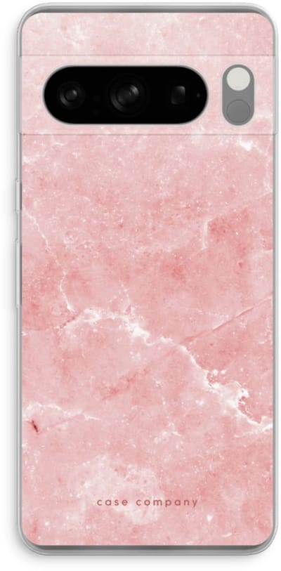 Case Company® - Hoesje geschikt voor Google Pixel 8 Pro hoesje - Roze marmer - Soft Cover Telefoonhoesje - Bescherming aan alle Kanten en Schermrand