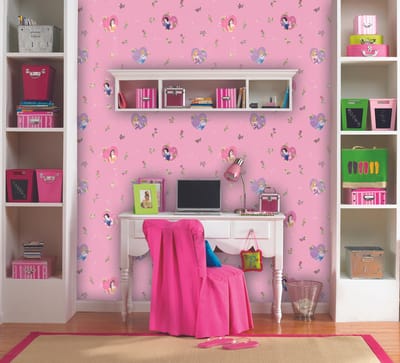 Wallcoverings - Papierbehang - Kinderbehang - Disney - Princess - Roze