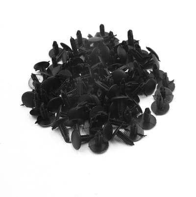 Dailygoods- Klinknagels 100 Stuks - 5 x 4 mm - Popnageltang - Klinknagel Set - Holnieten - Kunststof Zwart - Popnagels