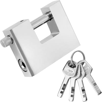 Cosensi- Hangslot Schokbestendig - Hangslot Buiten - Hangslot met Sleutel - Hangslot voor Garages - Hangslot voor Containers - Roestvrij Staal - Veiligheidsslot
