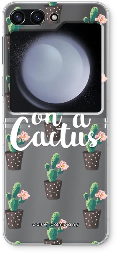 Case Company® - Hoesje geschikt voor Samsung Galaxy Z Flip5 hoesje - Cactus quote - Soft Cover Telefoonhoesje - Bescherming aan alle Kanten en Schermrand