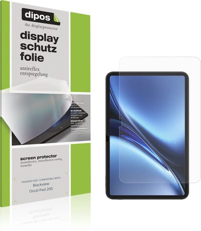 dipos – 2x Matte Beschermfolie geschikt voor Blackview Oscal Pad 200 | Krasbestendige & antireflecterende Screenprotector Ultra-Thin