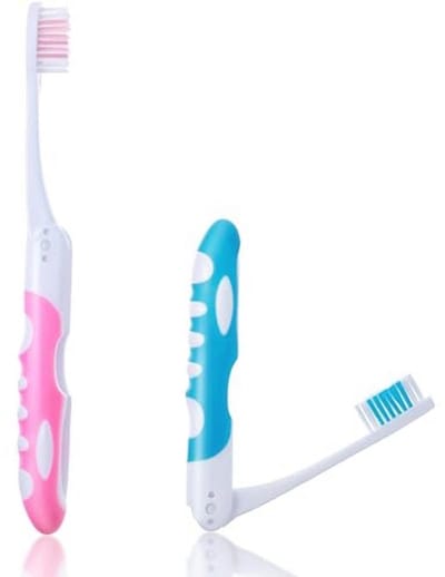 Inklapbare Reis-tandenborstel Set - 2 Stuks Draagbare Tandenborstels voor Volwassenen - Perfect voor Reizen, Camping en School