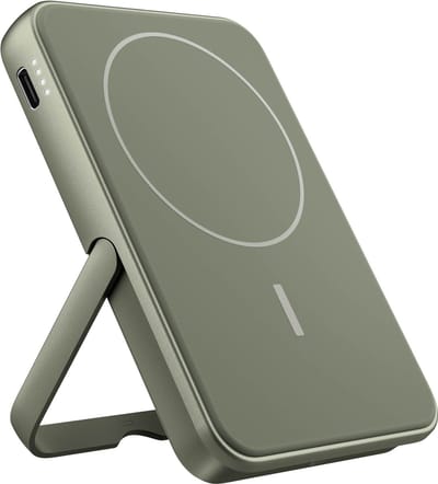 Fresh 'n Rebel Magnetische Powerbank 5000 mAh - MagSafe geschikt - Draadloze Powerbank iPhone - USB-C - Dried Green