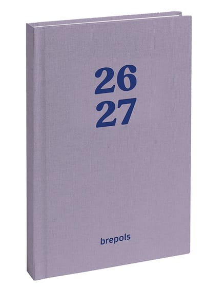 Brepols agenda 2026-2027 - RAINBOW - Schoolagenda - 1 dag per pagina - Gekartonneerde omslag - Dagoverzicht - Lila - 11.5 x 16.9 cm