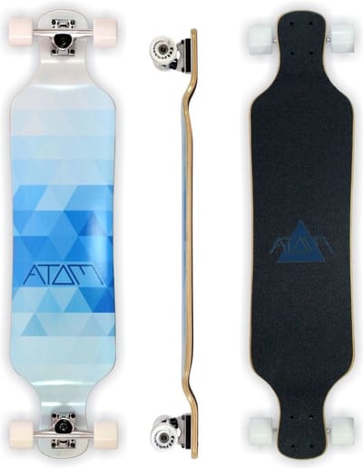 Atom 39 Blue Triangles - dropdeck longboard
