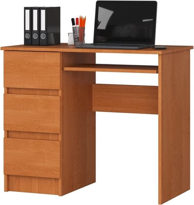Bureau A-6 - Werktafel Kastje - Kantoor Werkplek - Laden Links Rechts - 90 x 77 x 50 cm - Els