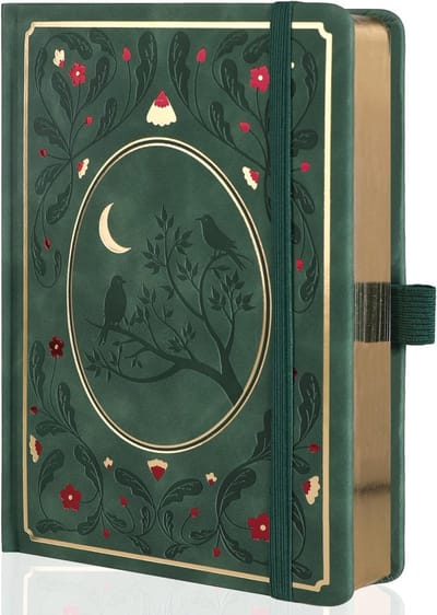 Dot Notitieboeken, A5 Hardcover Dot Dagboeken voor Schrijvende Vrouwen, 160 g/m² Dik Papier, 190 Genummerde Pagina's, voor Planner Organisatie