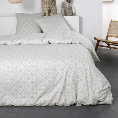 Flanel dekbedovertrek - 260x220/240 - mozaiek
