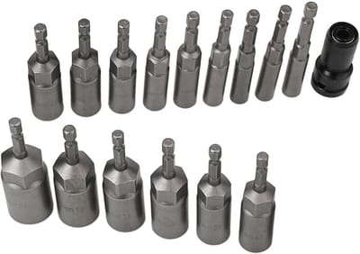 Zeskantmoersleutelset - Dopsleutel set - Auto reparatie - 15 delige set - 5.5mm-19mm - Metaal
