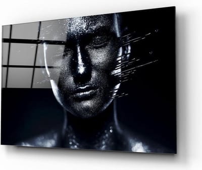 Insigne Glazen Schilderijen - Vrouw Portret  - Glasschilderij - 72x46 cm - 4 mm