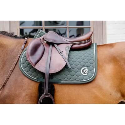 Kentucky Horsewear - Zadeldoek onion quilt 3D logo jumping dennengroen