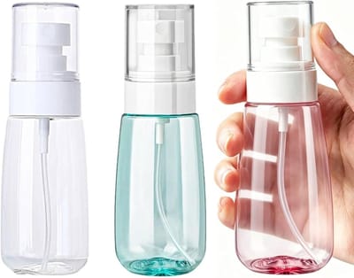Sprayfles, Reissprayfles, Fijne Nevelsprayfles Voor Essentiële Oliën, Navulbare Reiscontainers, Plastic Haarsprayfles Voor Parfum, Huidverzorging, Make-up en Lotion (60 ml) (3pcs)