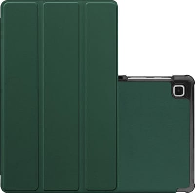 Hoes - Geschikt voor Samsung Galaxy Tab A7 Lite - Dun & Stevig - Trifold Bookcase - Hard Cover - Hardcover Book Case - Tablet Hoesje - Donkergroen
