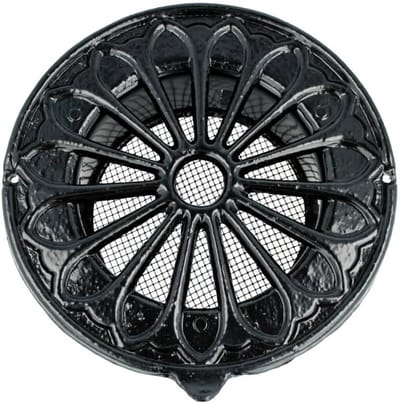 Nostalgisch Ventilatierooster in Antieklook - Aansluitmaat 125 mm - Geschikt voor Buitenwand