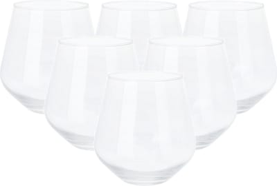 Excellent Houseware - whiskey glazen - 8x - transparant - 450 ml - drink/waterglazen