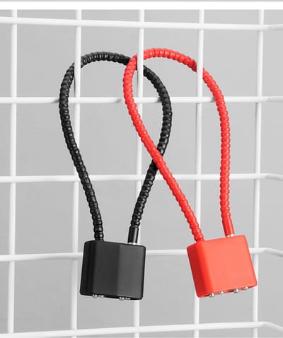 2-pack stalen touwhangslot met sleutels, lang beugelsleutelkabelhangslot voor koffer, poort, fiets, universiteitskluis