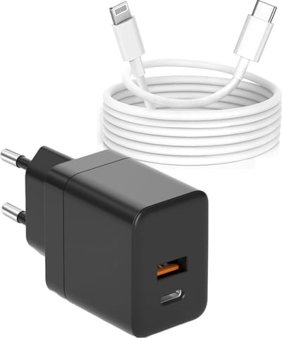 35w usb adapter geschikt voor iPhone + Lightning oplaadkabel 2m - Snellader geschikt voor iPhone 14/13/12/11/X