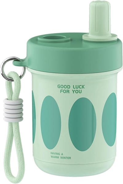 EITIKA - Tumbler - Outdoor Beker To Go - Groen - 550ml - Thermosbeker - BPA vrij - Frisdrankbeker - Theebeker - Reisbeker - Travel mug - Tumbler - Geschikt voor koud en warm drinken - Twee soorten drink mogelijkheden