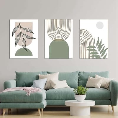 CE - Plakaten - 60x90cm - Decoratie met Bladeren - Zonder Lijst - 3 Stuks