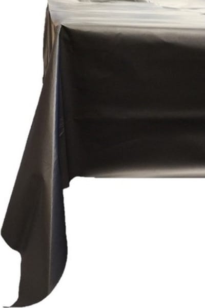 Duni Tafelkleed/tafellaken - 2x - herbruikbaar - zwart - 138 x 220 cm - Dunisilk+ - Feestartikelen