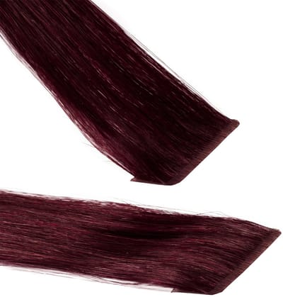 hair2heart Invisible Tape Extensions Echt haar Premium - 10 tapes 40 cm 55/66 lichtbruin intensief violet-mahonie