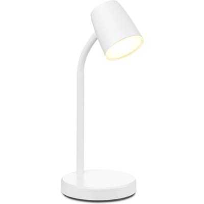 Home Sweet Home - Moderne Led Bureaulamp Elbo - verstelbare LED Leeslamp met schakelaar - Wit - 14/14/38cm - 4W 3000K 530lm dimbaar - geschikt voor