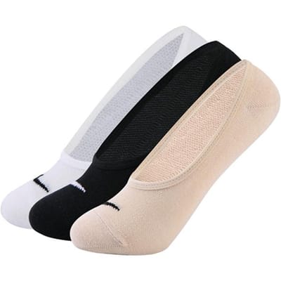 Nike Lightweight No-Show Enkel Sokken - Maat 34-38 - Vrouwen - zwart/wit/crème Maat S: 34-38