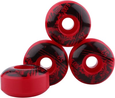 Skateboard Wielen Set - Cruiser Wielen - Soepel Rijden - Duurzaam PU Materiaal - 52mm x 30mm - Rood