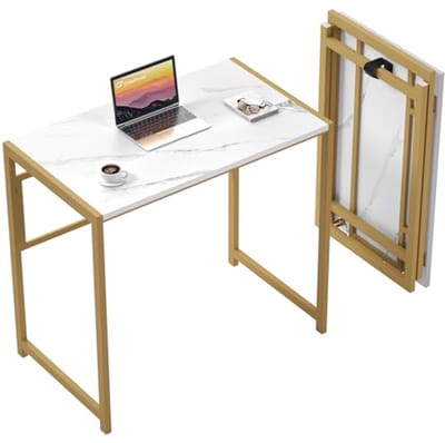 Klein Opvouwbaar Bureau 80x48cm - Ruimtebesparend Werkstation en Computer Studietafel
