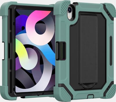 Hoes Back Cover Geschikt Voor iPad Pro 11 Inch 2024 - 360 Bescherming Hoesje - Shockproof Case Cover - Met Standaard - iPad Standaard Extra Stevig - Schokbestendig - Groen