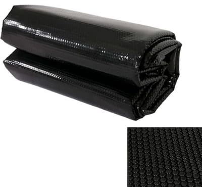 Zwarte rechthoekige zwembadafdekking 3x2m - Warmtezeil en zonwering 400 µm