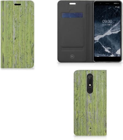 Nokia 5.1 (2018) Book Wallet Case Green Wood