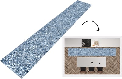 Keukenloper - Loper keuken - Patronen - Abstract - Blauw - 300x50 cm - Keukenloper vinyl