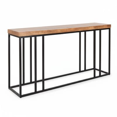 Bijzettafel 150cm duurzaam mangohout Don bruin industrieel side table