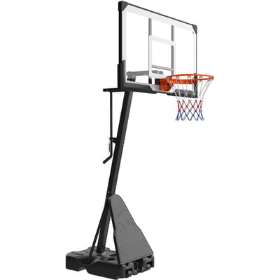 Panier de Basket-ball Portable, Réglage de Hauteur de 2,3 à 3,05 m Panneau de Basket-ball et Cercle, Panneau de Basket-ball Extérieur avec Panneau Arrière en PC de 1371,6 mm pour Enfants, Adultes