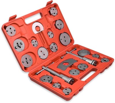 ACXIN Remklauw Terugstelset 23 Delig - Universele Remzuiger Terugsteller Met Spindels en Adapters - Remgereedschap Set Incl. Opbergkoffer