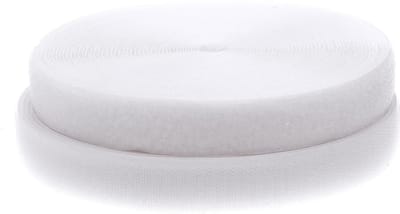 Allecto - Klittenband Vastnaaien - Extra Sterke Sluiting - 25 Meter x 20 mm - Wit - Handwerk en Creatief - Ideaal voor Naaien - TKB5004-white