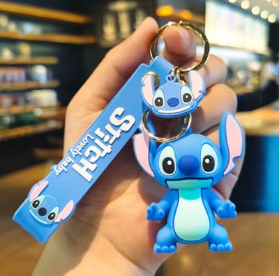 Pradeo - Alternatieve Sleutelhanger Van Stitch - Disney - Blauwe Stitch - Hard Siliconen - Cadeau Voor Volwassenen en Kinderen - Geschenk Voor Verjaardagen en Feestdagen - Cadeautje Voor Hem & Haar - Key Chain