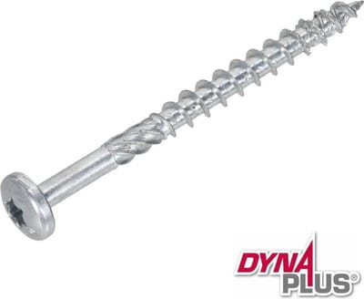 Dynaplus - Unischroef - Torx 25 Cilinderkop - 5x60mm - Verzinkt - Deeldraad (200 stuks)