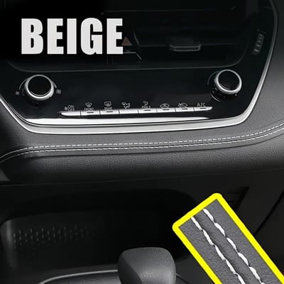 Ligne Décorative de Voiture Bande Décorative Auto-adhésive en Cuir pour Intérieur de Voiture Bande pour Espace Modifié de Porte de Voiture Panneau d'Instrument Universelle 2M blanc