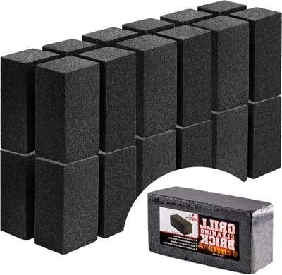 Grill Reinigingsteen - Puimsteen Blok - Bakplaat Reinigen - Geen Krassende Borstels - 24 Stuks - Zwart
