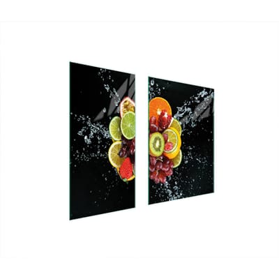 TMK ArtDeko Serie - Snijplank - 75x52 cm - Owoce - Glas