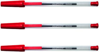 Balpen Quantore Stick rood medium - 500 stuks