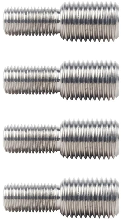 Dailygoods - Metrische reduceerschroefdraadadapter - M8 naar M10 - Dubbelzijdige schroefdraad - Roestvrij staal - Schroefbouten - Bouw en meubels