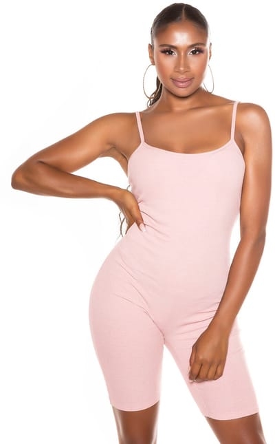 Koucla playsuit dames lente/zomer playsuit roze maat S/M