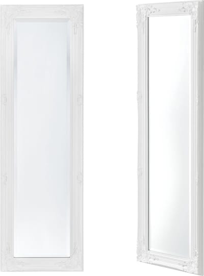 Wandspiegel Livorno met barok lijst 132x42x3,5 cm wit